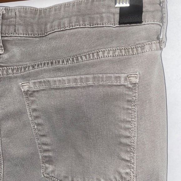 Vince Dylan Skinny Mid Rise Metallic Silver Tux Side Stripe Gray Jeans 28 EUC - Picture 9 of 10